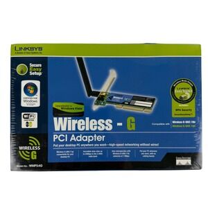 Linksys Wireless-G PCI Adapter 2.4GHz 802.11g Desktop Network Card WMP54G New